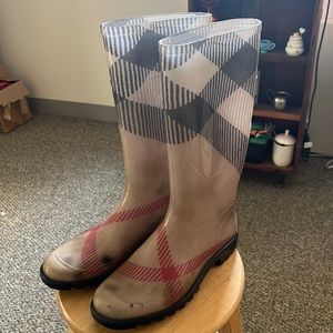 Burberry rain boots